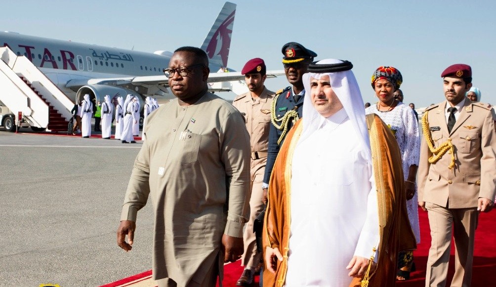 President Julius Maada Bio Arrives Doha for a State Visit to the State of Qatar