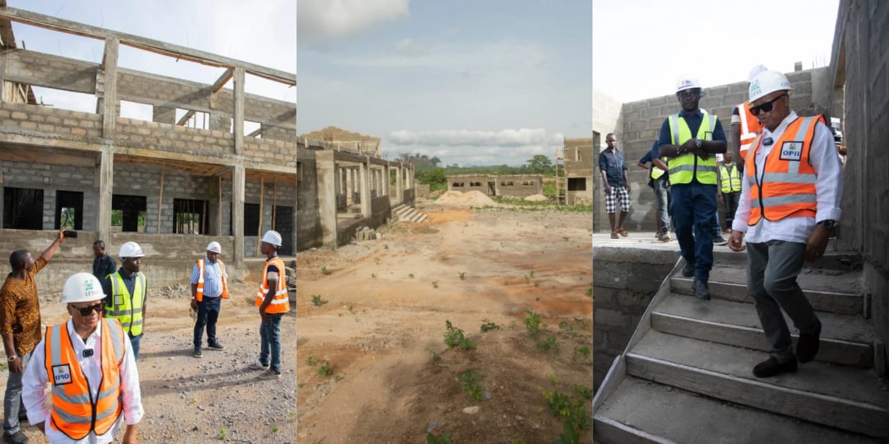 Chairman Office of Presidential Infrastructure Initiative Inspects University Construction Site in Kono