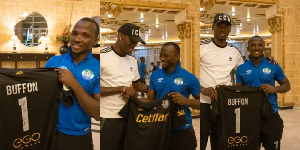 Leone Stars GoalKeeper Mohamed Kamara Receives Signed Jersey from Legendary Italian Goalkeeper Gianluigi Buffon