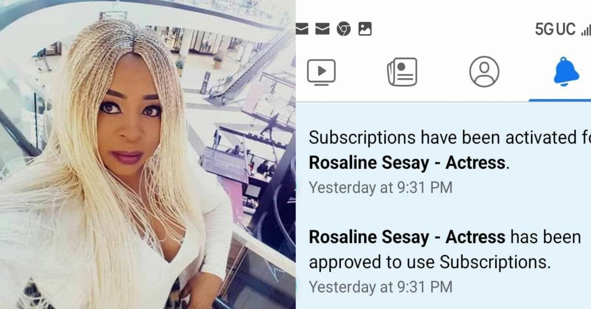 Facebook Approves Actress Rosaline Sesay’s Page For a Subscription