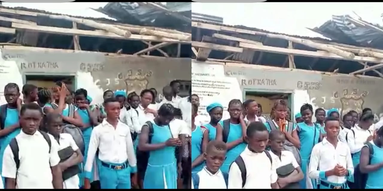 Secondary School in Karene District Cries for Help as Heavy Storm Destroy Their School Roof