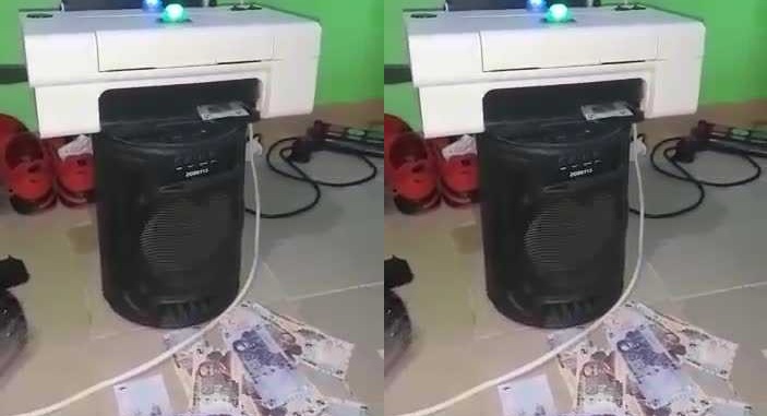 Man Caught on Camera Printing Counterfeits of New Leone Currency (Video)