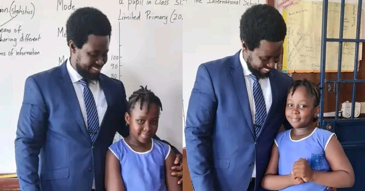 Francis Ben Kaifala Celebrates His Daughter After Making it to Top 10 Candidates in 2022 NPSE