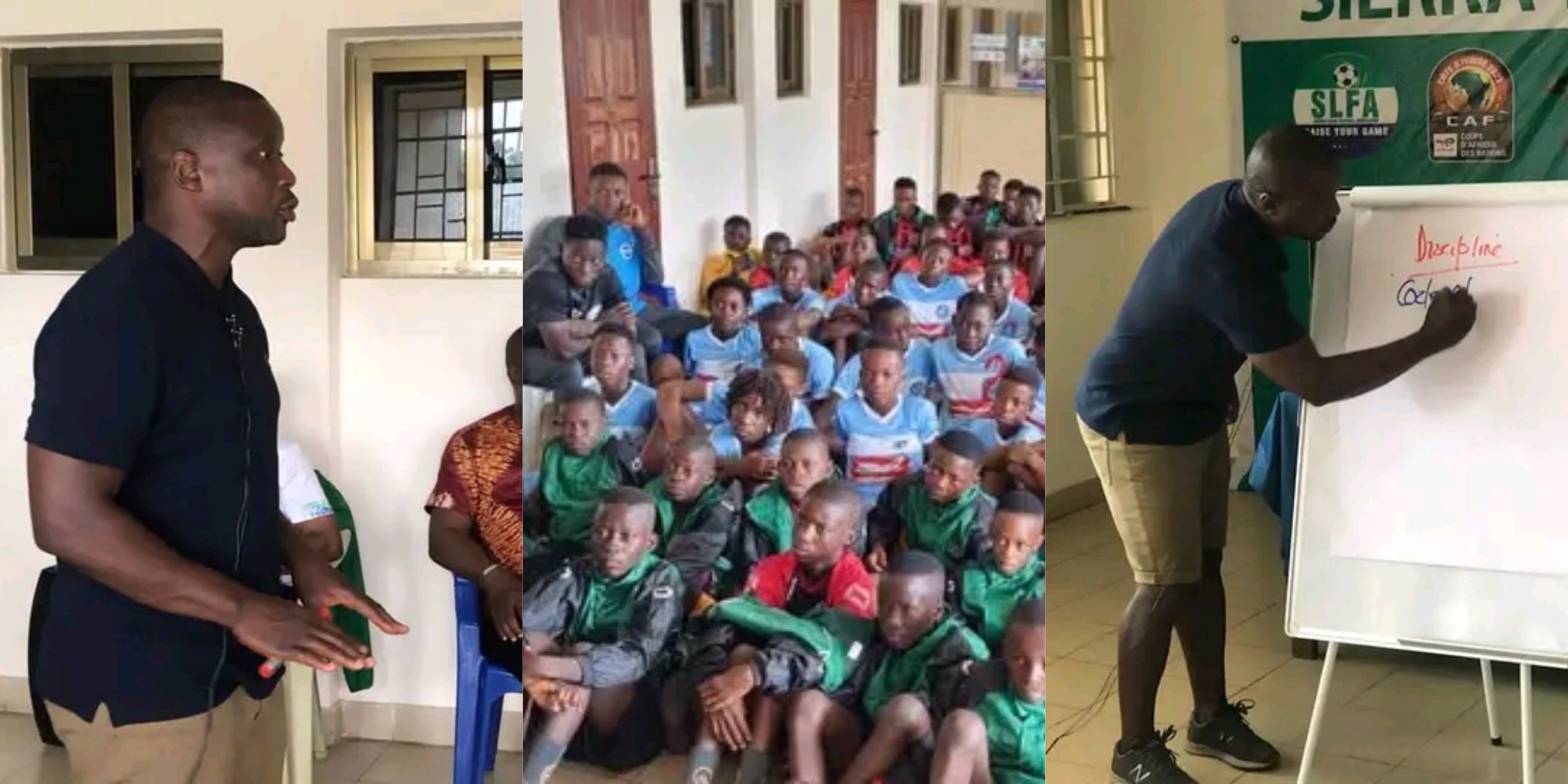 Leone Stars Head Coach, John Keister Delivers Motivational Message to Orthodox Football Club