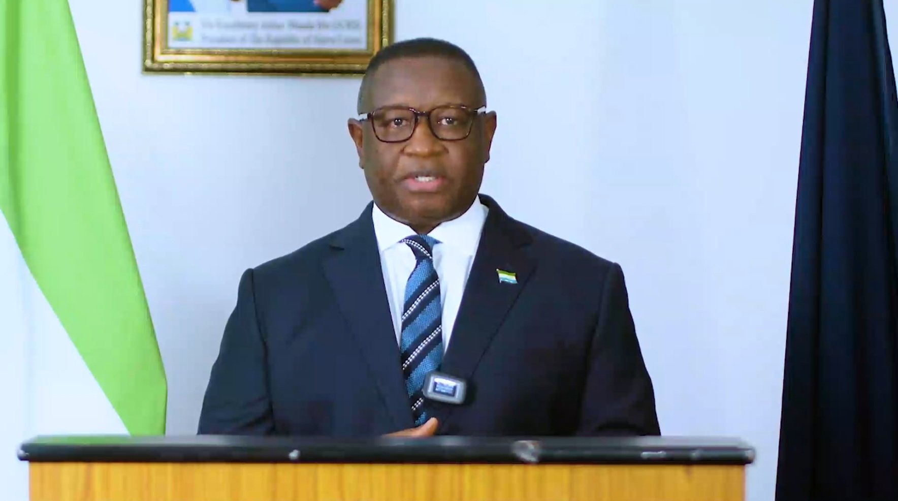President Bio Addresses Sierra Leoneans After Heavy Gunfire in Freetown