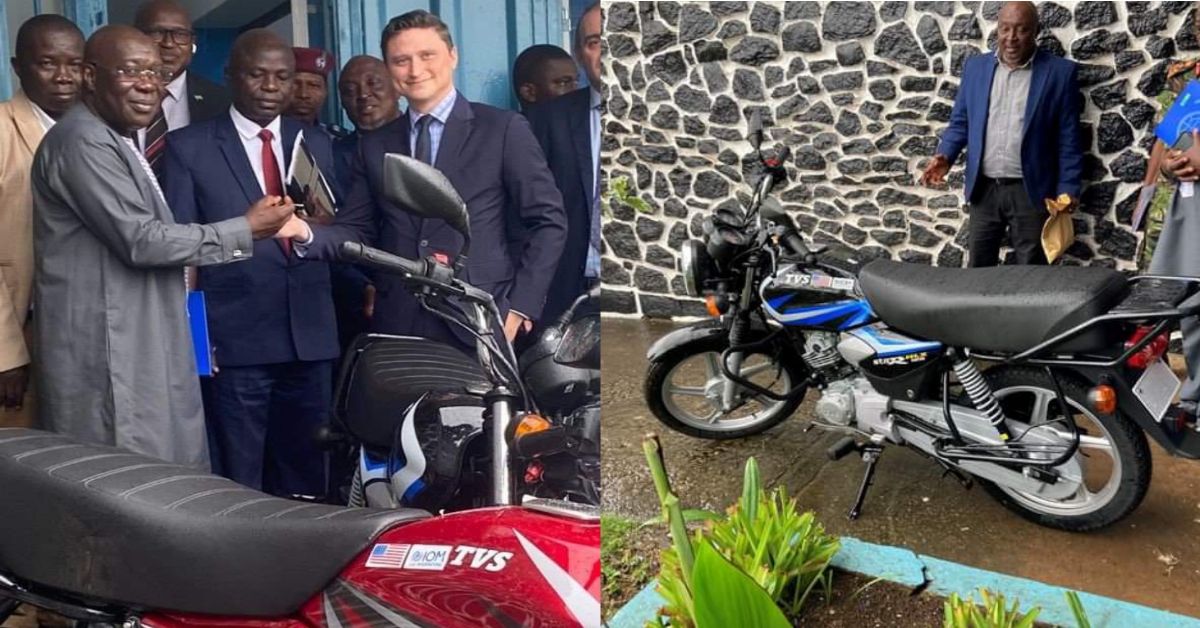 US Embassy Freetown And IOM Donates 30 Motorbikes For Patrol Operations Along Sierra Leone’s Borders