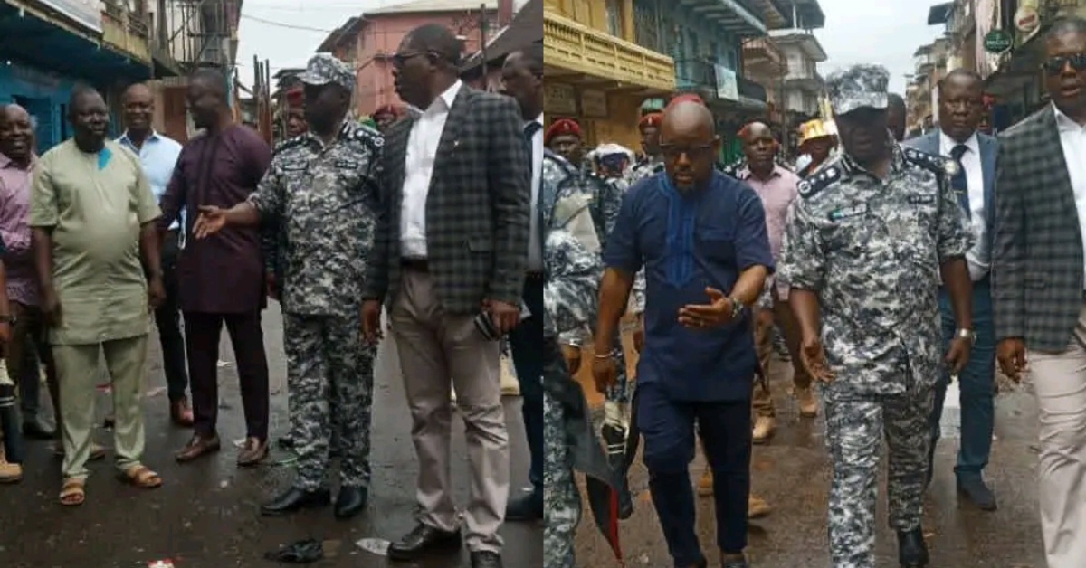 IGP William Fayia Sellu And Others Inspect CBD Road Safety Project