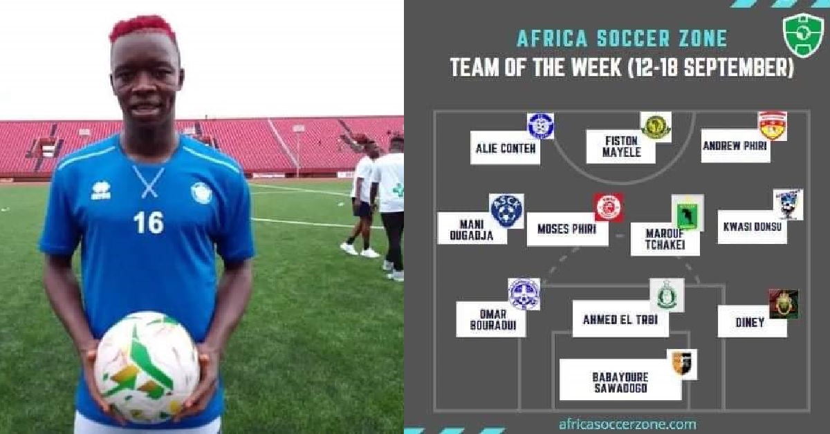 FC Kallon Forward Alie Conteh (Nzonzi) Named in Africa Soccer Zone Team of The Week