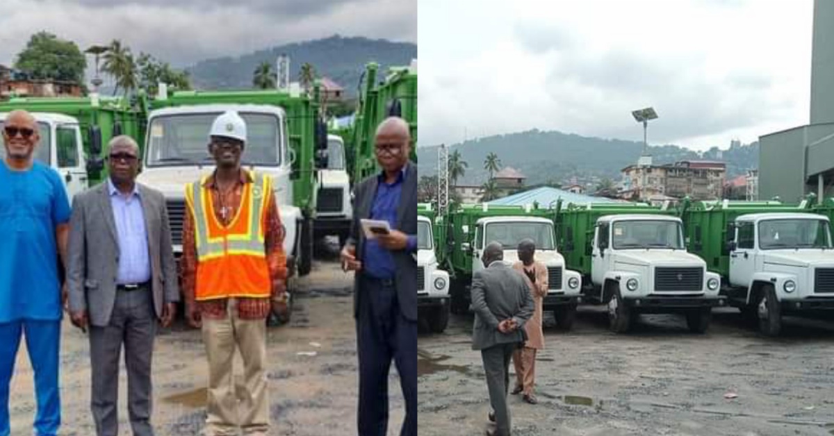 Sierra Leone’s Ambassador to Russia And Minister of Local Government Inspects 50 Dumping Trucks Donated by Russia