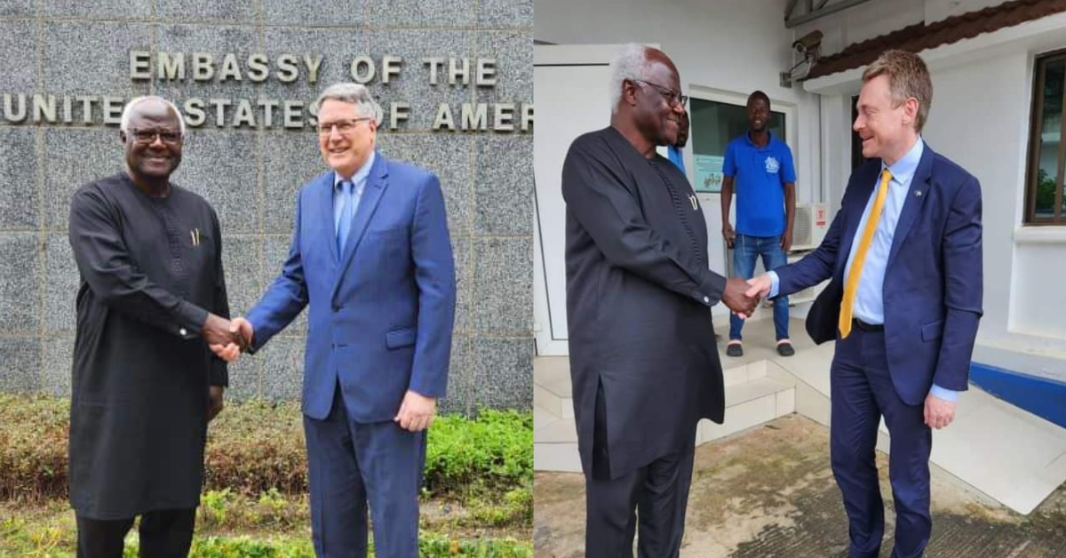 Former President Koroma Pays Courtesy Call On The US Embassy And EU Delegation