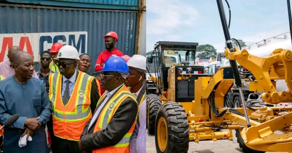 Chief Minister Jacob Jusu Saffa Inspects Maripoma Construction Equipments