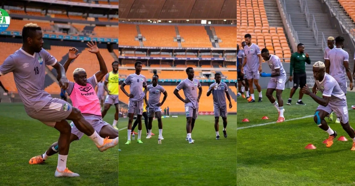 Leone Stars Holds Final Training Session in Johannesburg Ahead of Clash With South Africa