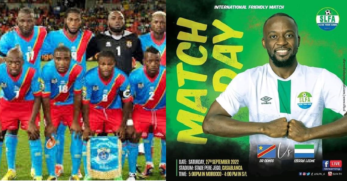 Leone Stars Line up Against The Leopards of Dr Congo