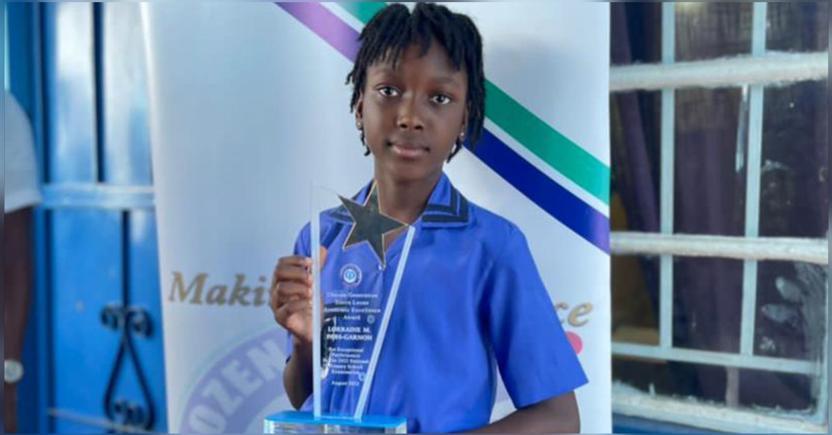 CGSL Presents Excellence Award to Lorraine Pabs-Carnon, 2022 Best National Primary School Examination Pupil