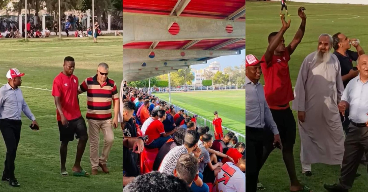 Musa Tombo Meets With Al-Itthad Fans During Training Session