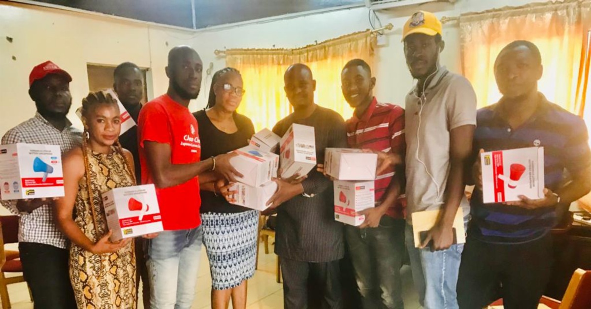 National Union of APC Students IPAM Chapter Donates Megaphones to The APC Party For Voter Education