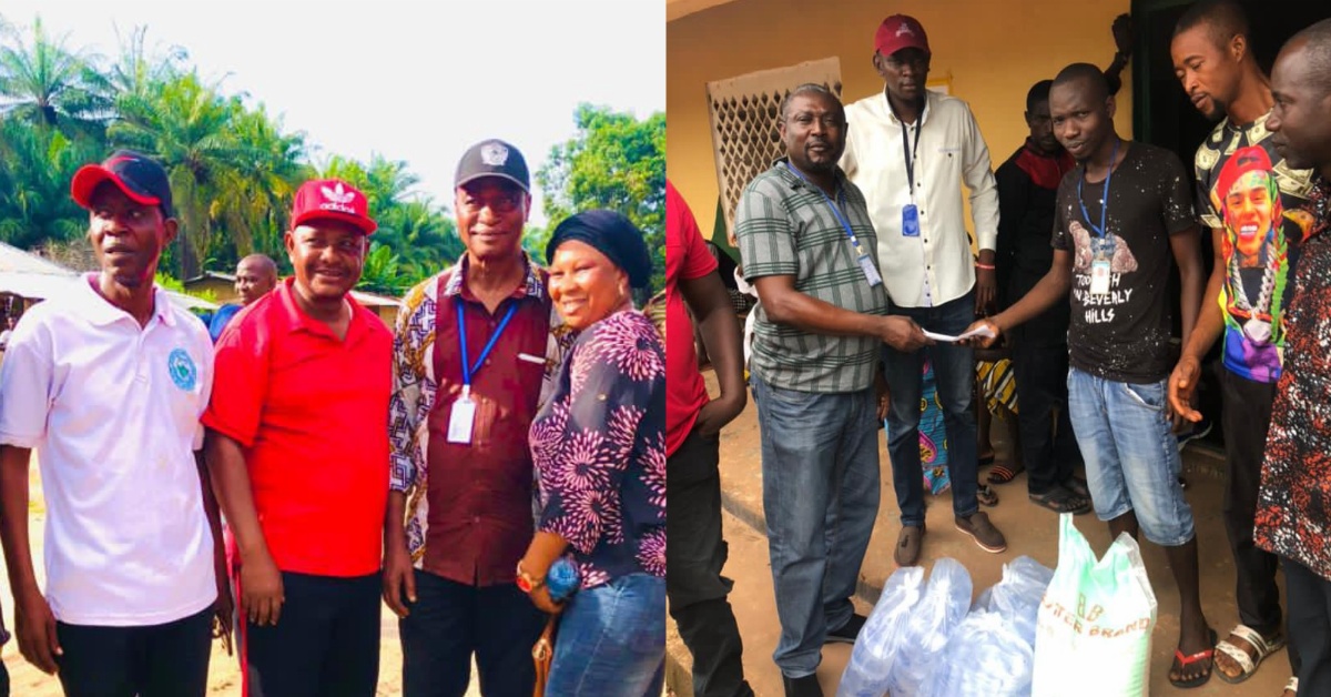 Dr. Samura Kamara Provides Food Items to APC Party Agents in Bombali And Karena Districts