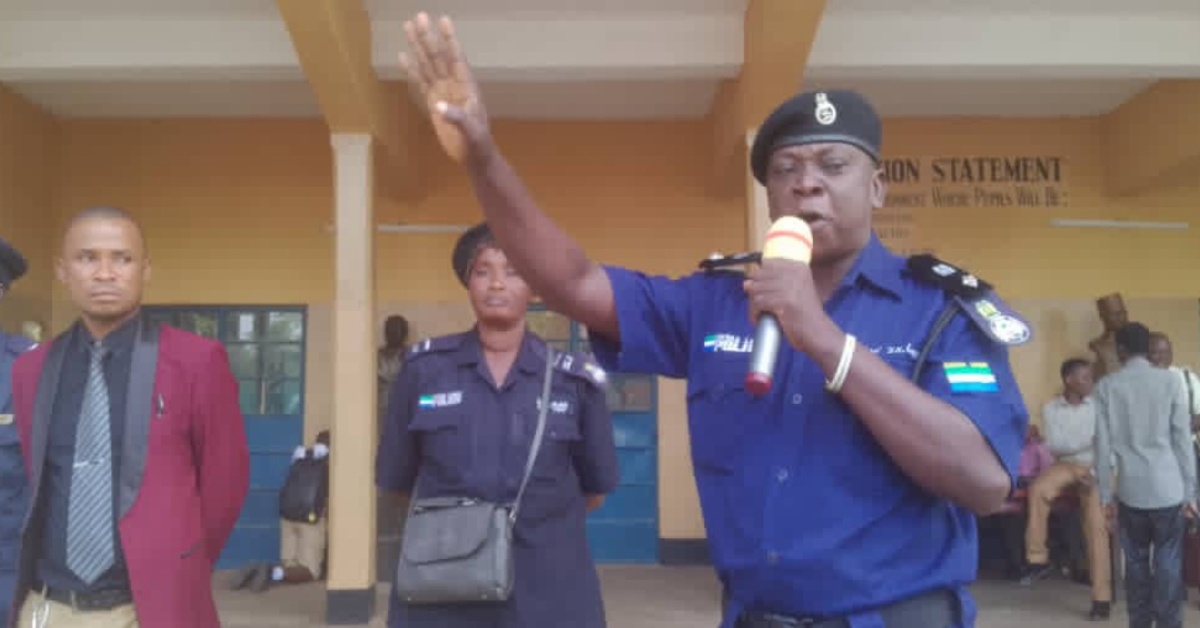 Sierra Leone Police Takes Peace Sensitization to Bo Government Senior Secondary School
