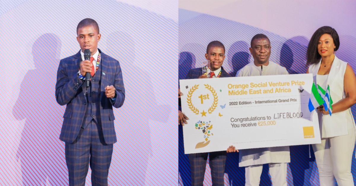 Joseph Koroma Wins Orange Social Venture Prize 2022 Awards