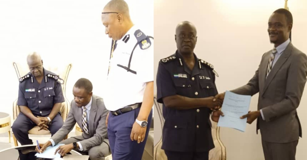 Sierra Leone Police And National Water Resources Management Agency Signs MOU