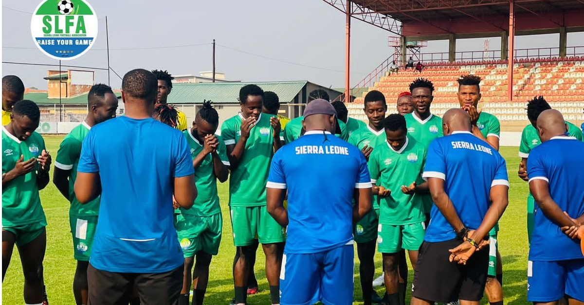 Sierra Leone Under-23 Squad Ends Successful Training Session in Zambia Ahead of Their Clash This Weekend