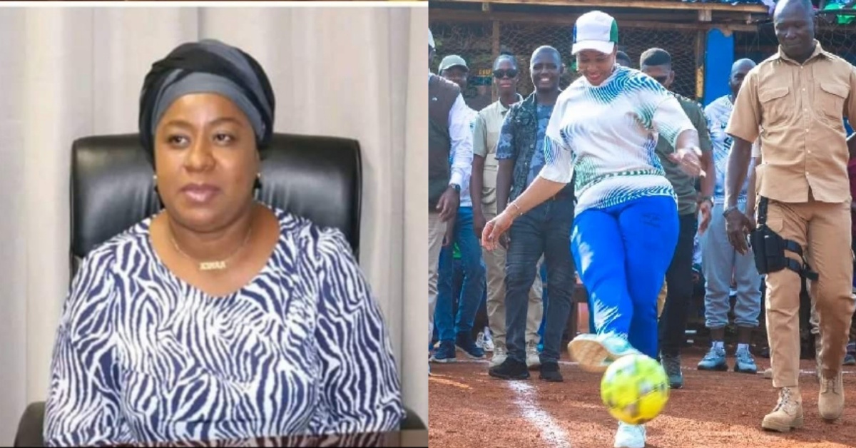 First Lady To Take The WPL Kick-Off In Makeni