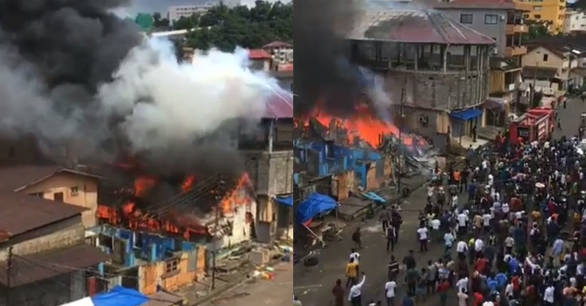 Fire Disaster Destroy Houses at Central Freetown