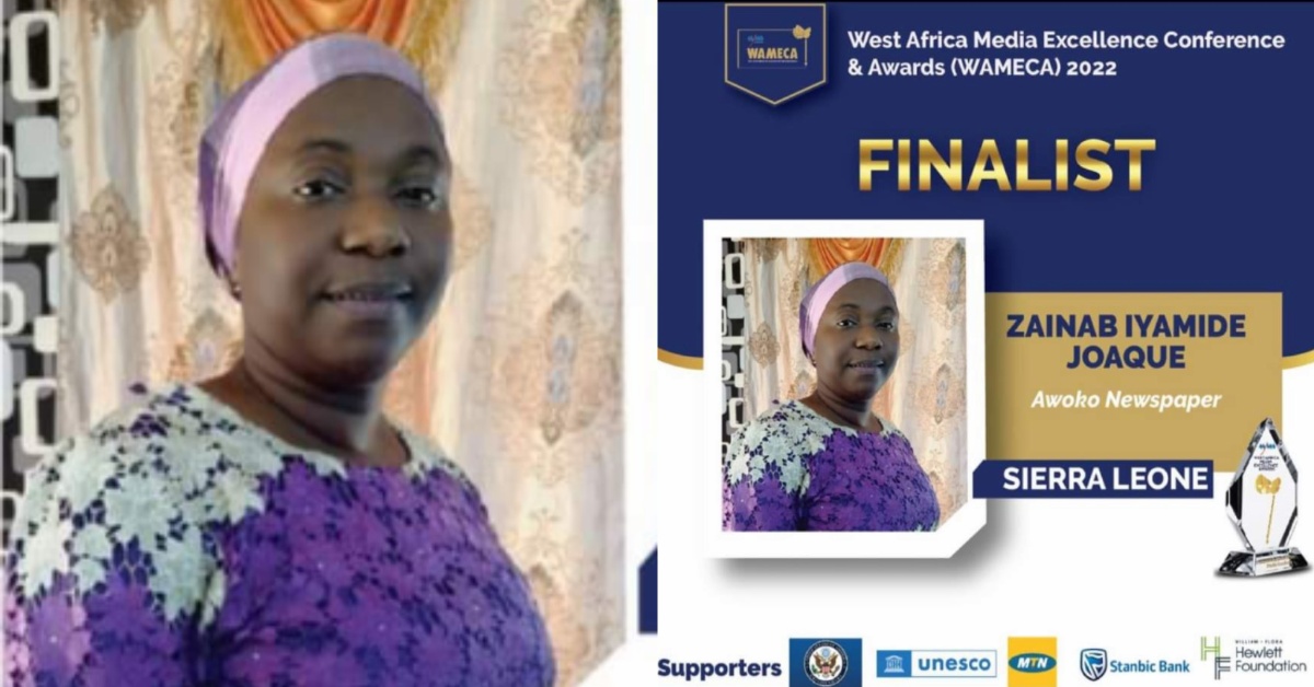 Sierra Leonean Journalist Emerges as Finalist in WAMECA 2022 Awards