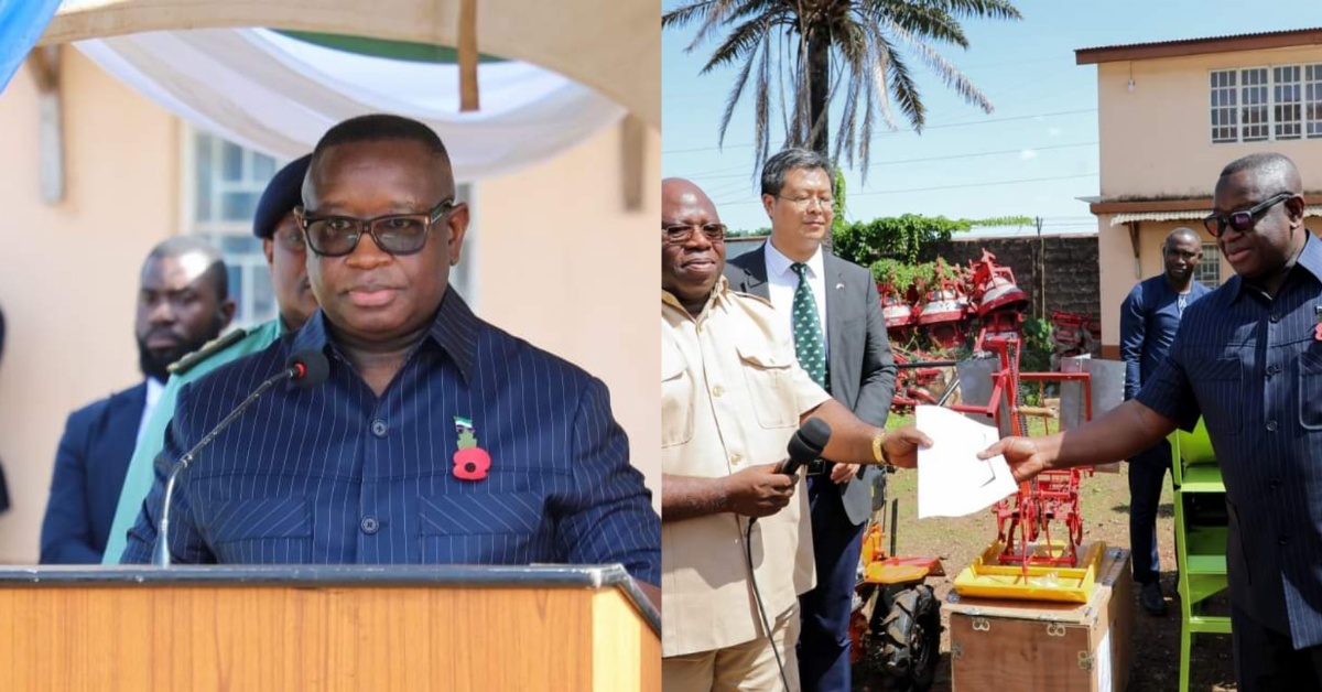 President Bio Receives Agricultural Machinery from Government and People’s Republic of China