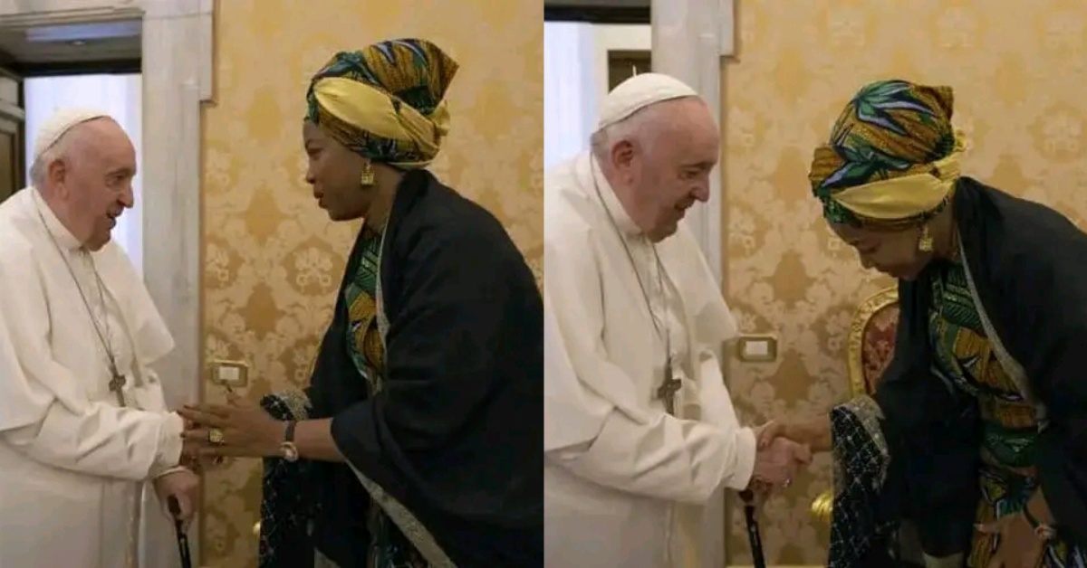 First Lady Dr. Fatima Bio Meets With Pope Francis of Rome Italy
