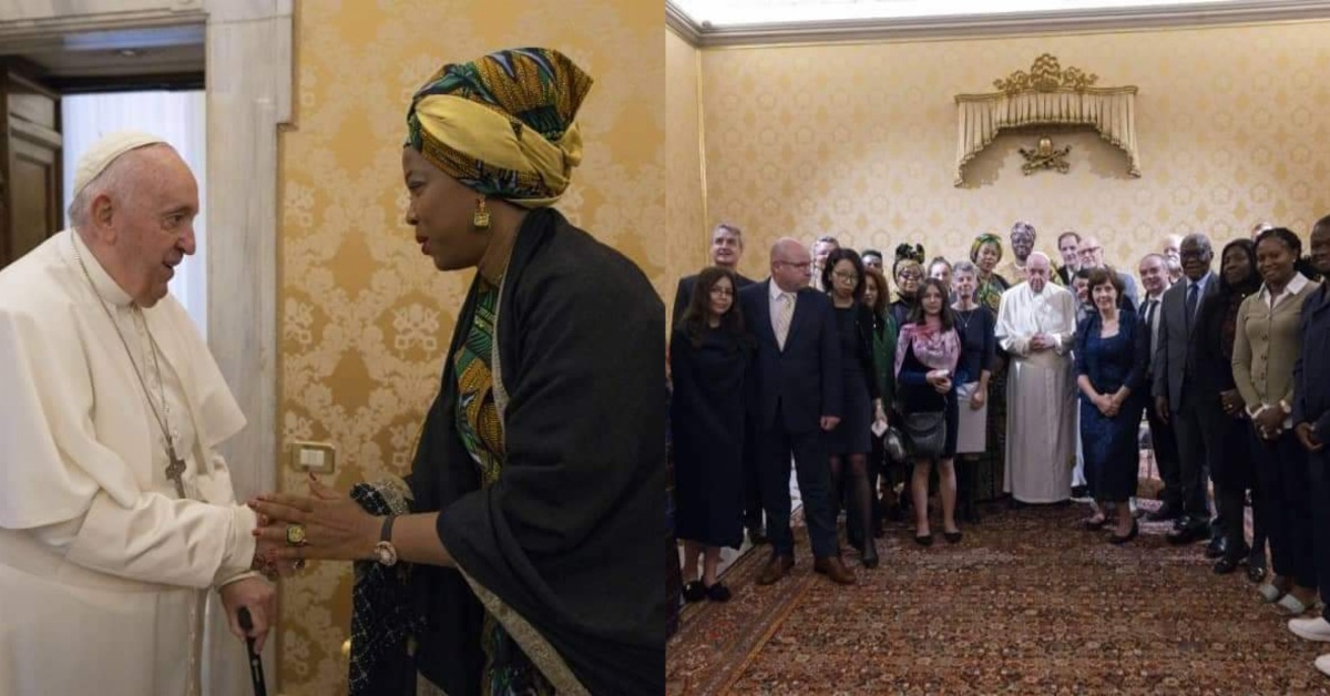 “His Holiness Blesses Me and My Team in The Vatican,” – First Lady Fatima Bio