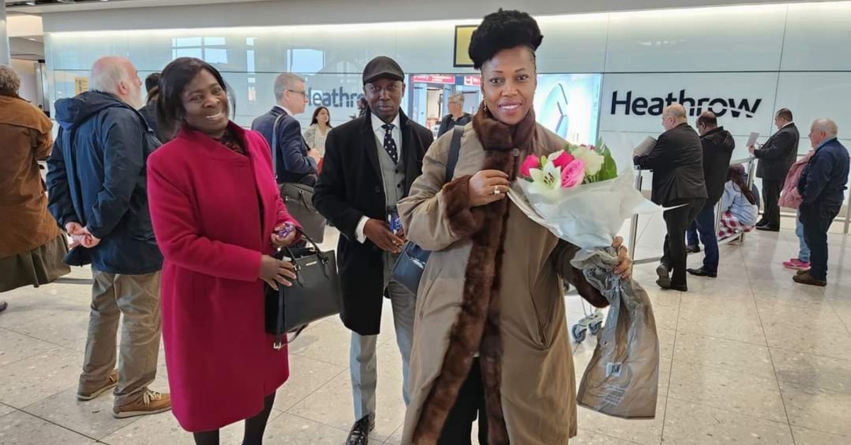 First Lady Fatima Bio Arrives In London For End Violence Against Women Campaign