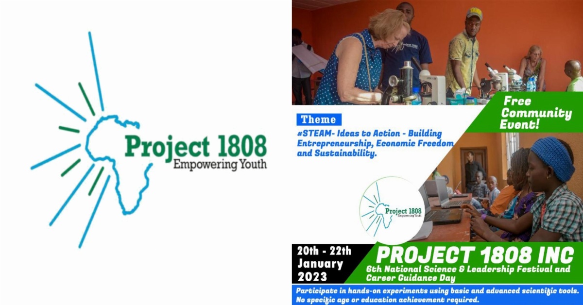 Project 1808, Inc. to Host Sixth National Science and Leadership Festival in Kabala, Koinadugu District