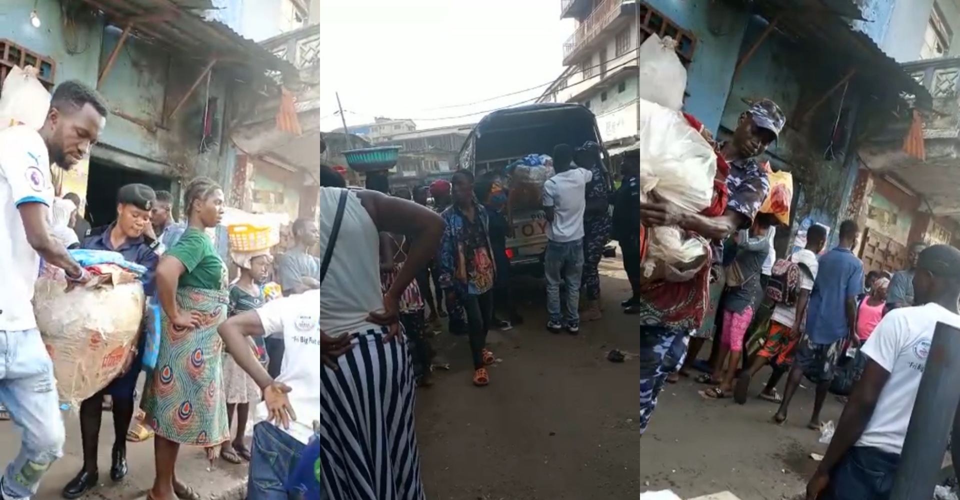 Sierra Leone Police Raid Abacha Stores, Seized Their Markets (Video)