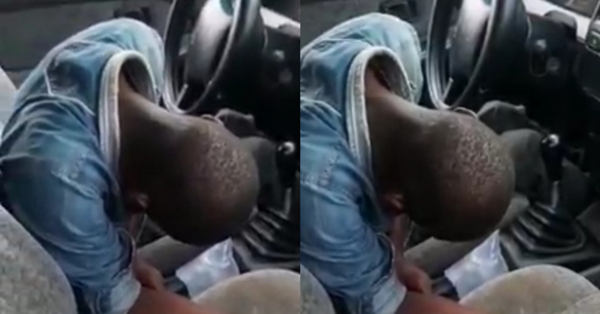 Taxi Driver Fell Asleep on the Road After Taking Kush (Video)