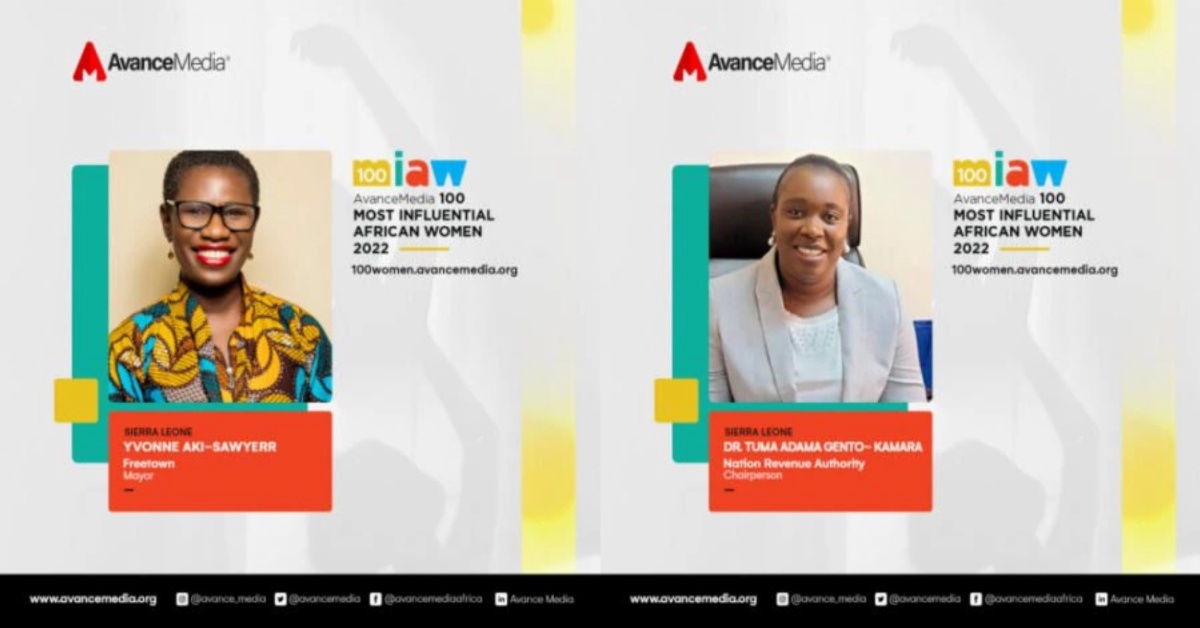Yvonne Aki Sawyerr and Dr. Tuma Gento-Kamara Among “100 Most Influential African Women 2022”