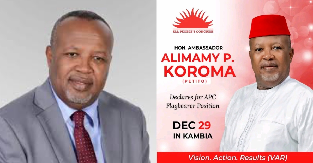 Alimamy Petito Koroma to Officially Declare For APC Flagbearer Position in Kambia