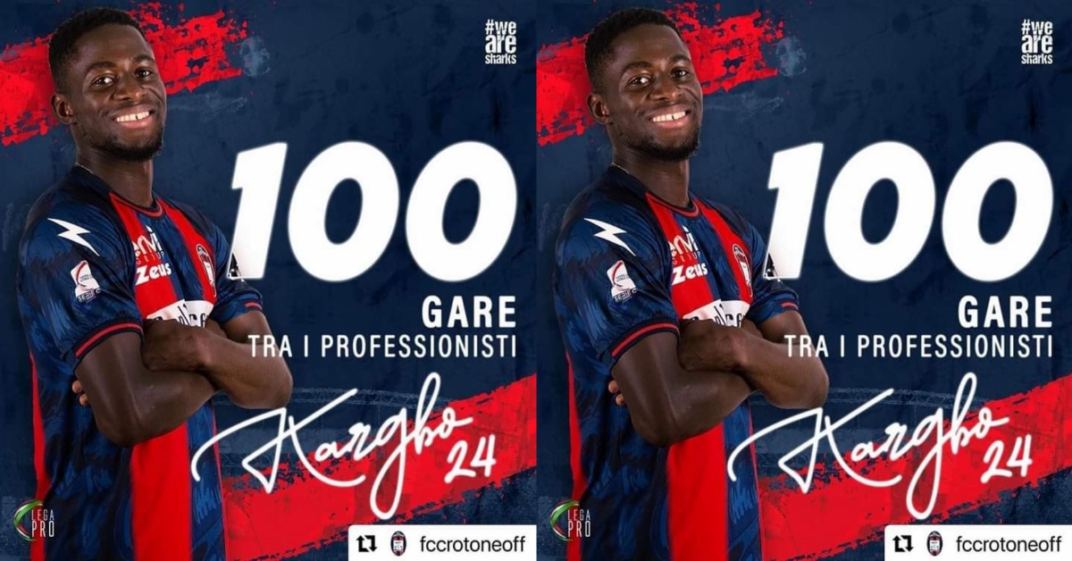 Crotone FC Celebrates Augustus Kargbo on His 100 Appearance