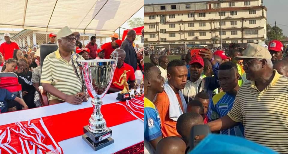 Former President Koroma Attends Grand Final of The EBK Football Championship