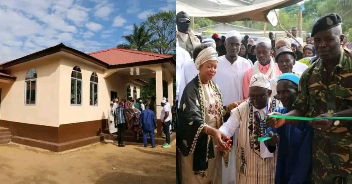 First Lady Fatima Bio Commission Three Modern Mosques in Kono District