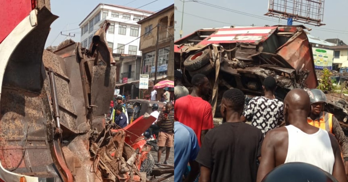 Fire Force Truck Reportedly Split Into Two in a Road Accident at Lumley