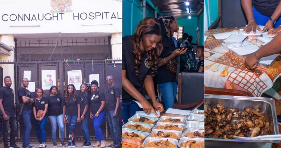 Actress Princess Jnap’s Movie Production Company Feeds Sick Women And Children at Connaught Hospital