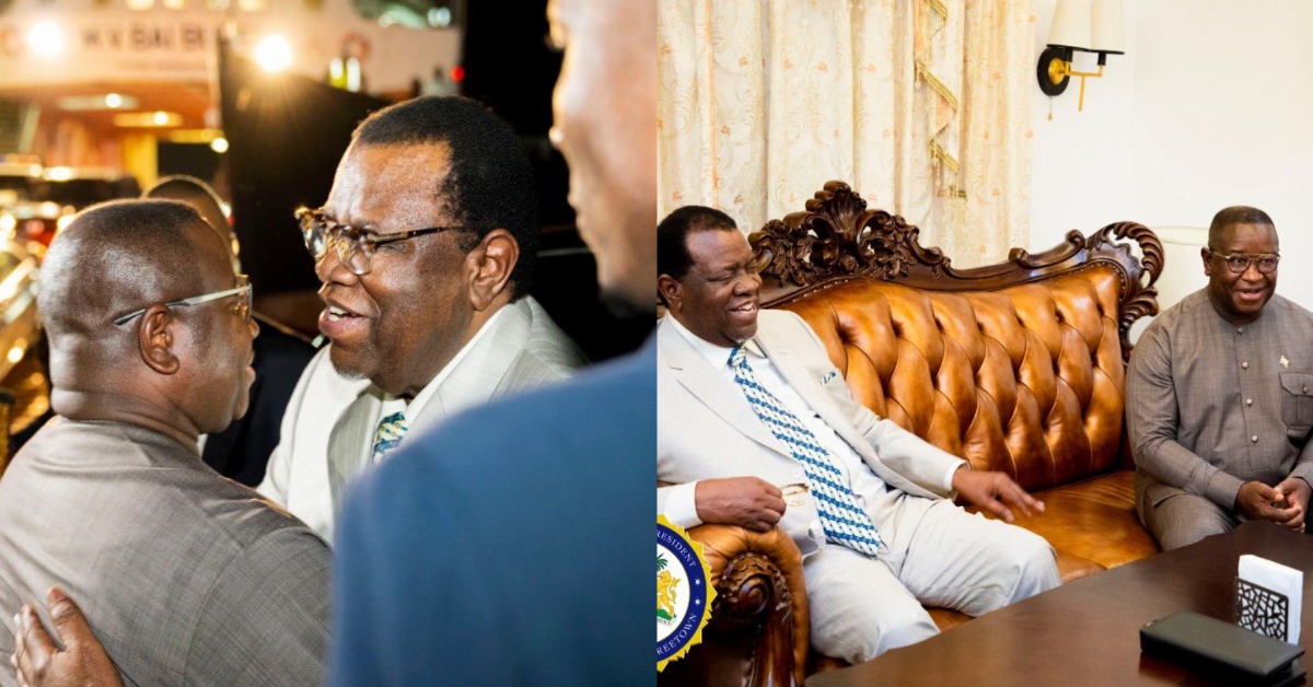 President Bio Welcomes Namibian President Hage Geingob to Sierra Leone