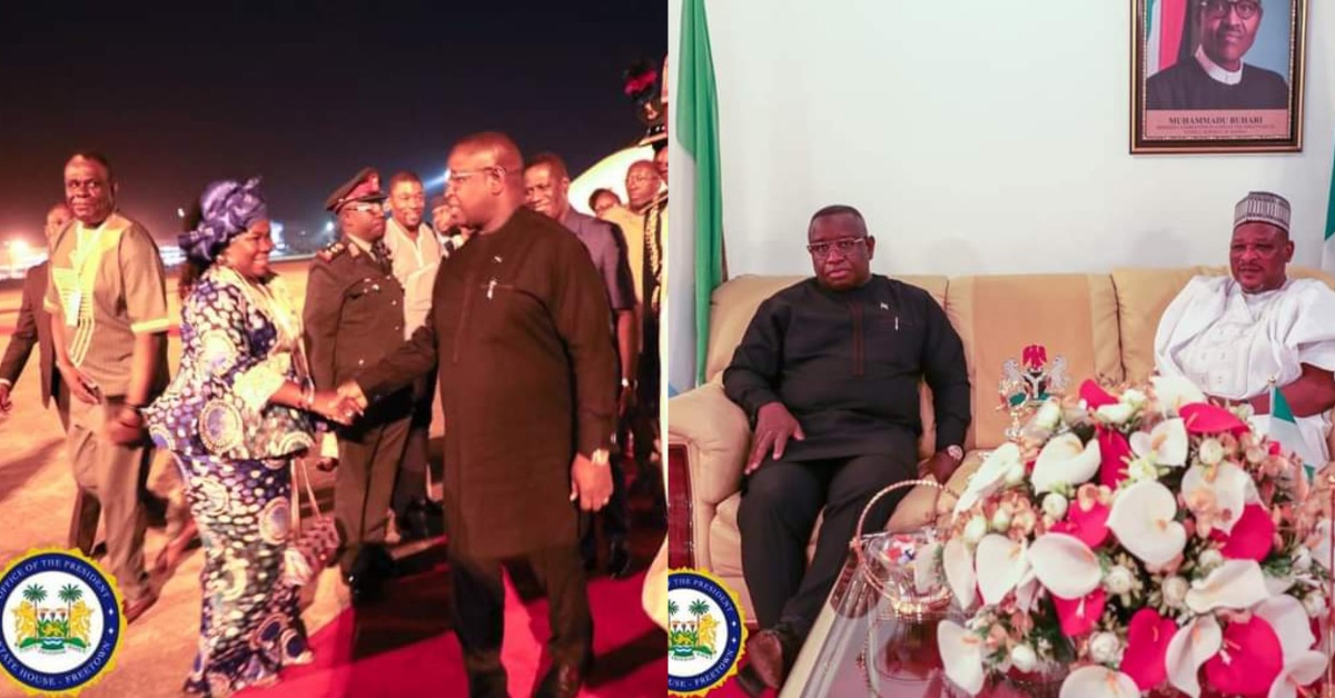 President Julius Maada Bio Arrives in Abuja For The Sixty -Second Ordinary Session of ECOWAS