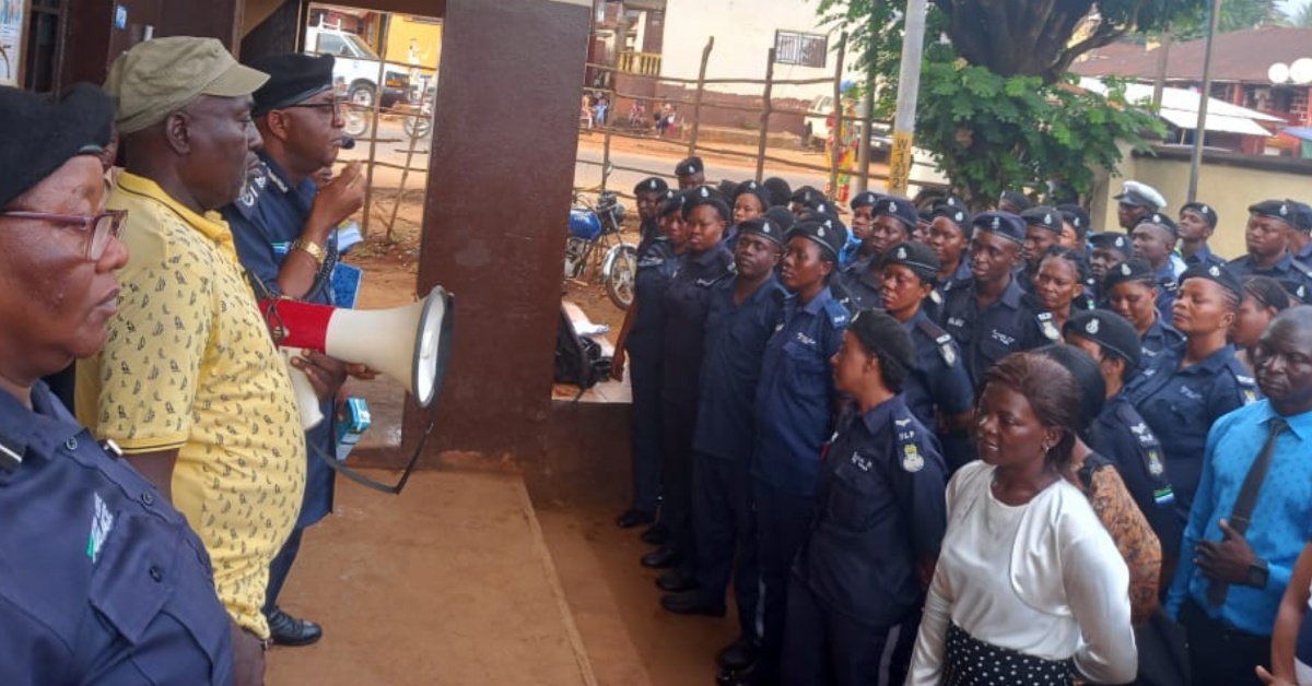 Regional Commander Freetown-East Addresses Personnel on Professionalism