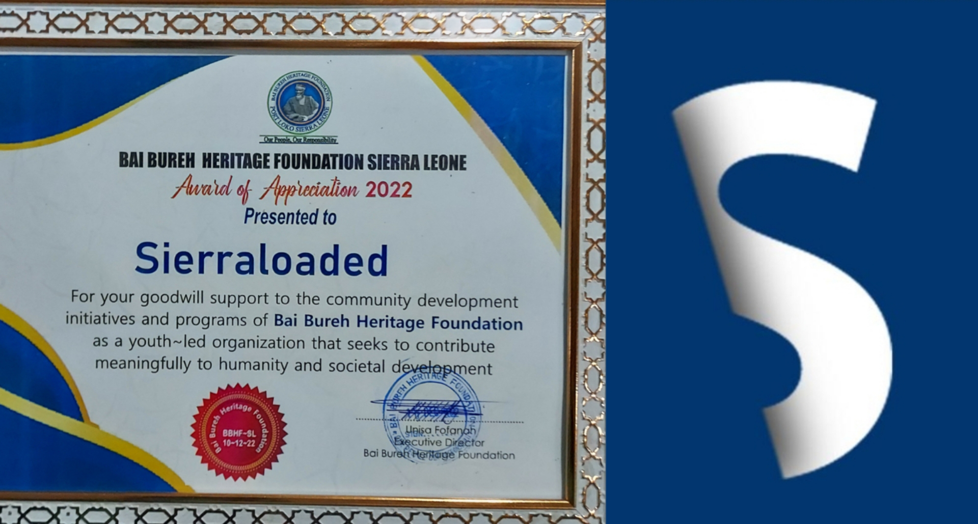 Sierraloaded Recognized And Appreciated For Its Selfless Services