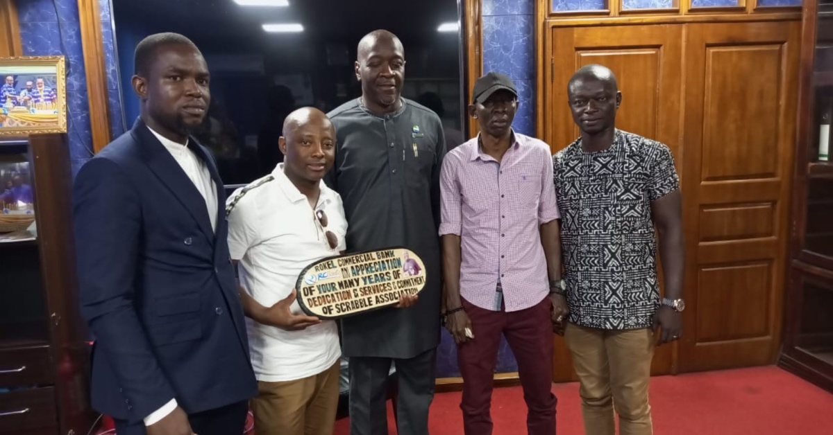 Sierra Leone Scrabble Association Honours Rokel Commercial Bank MD