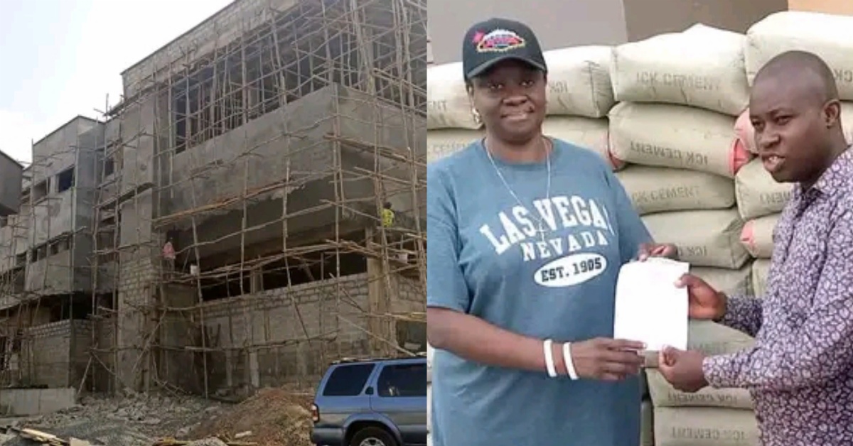 Sylvia Blyden Supports First Lady’s Project at 34 Hospital With 100 Bags of Cement