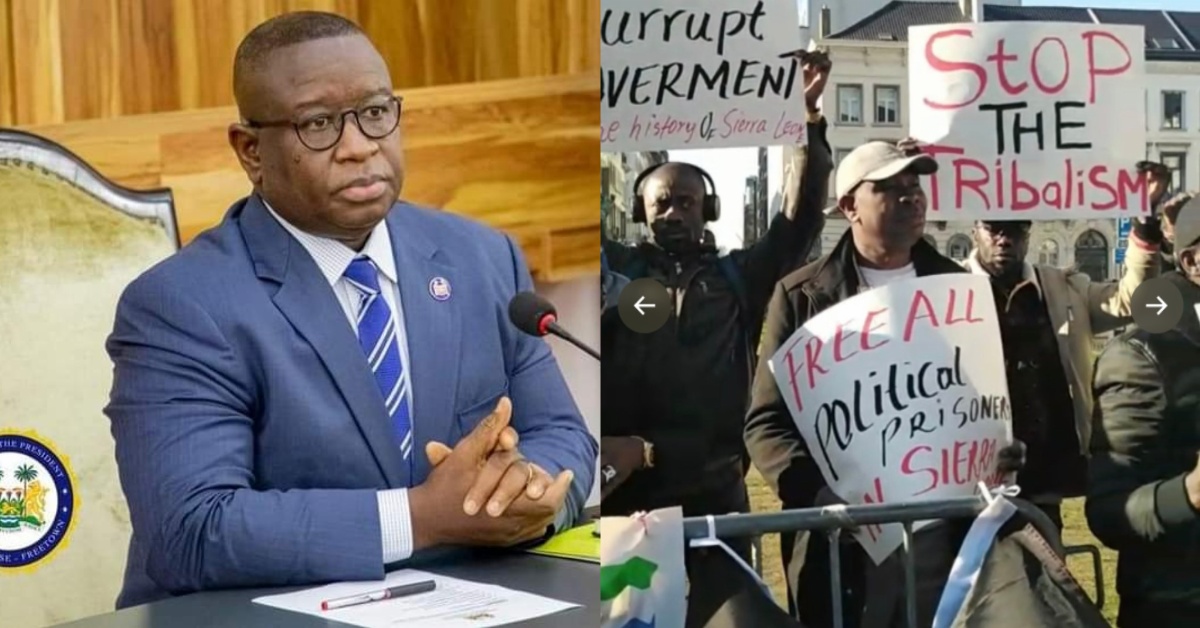 BREAKING: Sierra Leoneans Protest Against Bio’s Government in Belgium