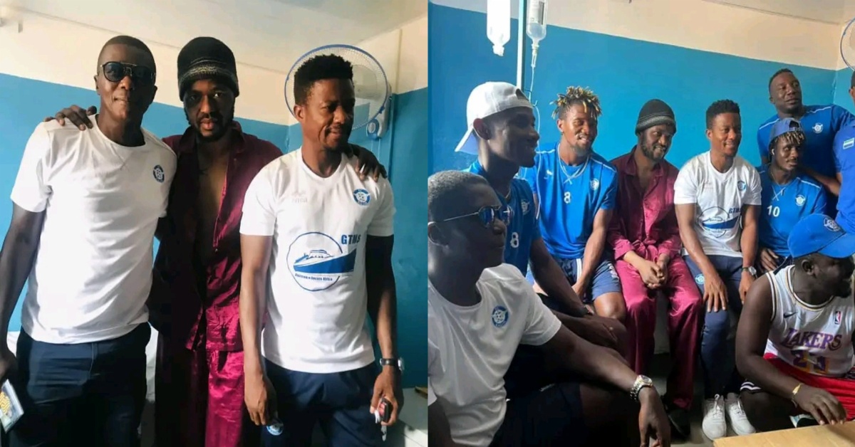 Mohamed Kallon And Team Visits Ailing Timbaland